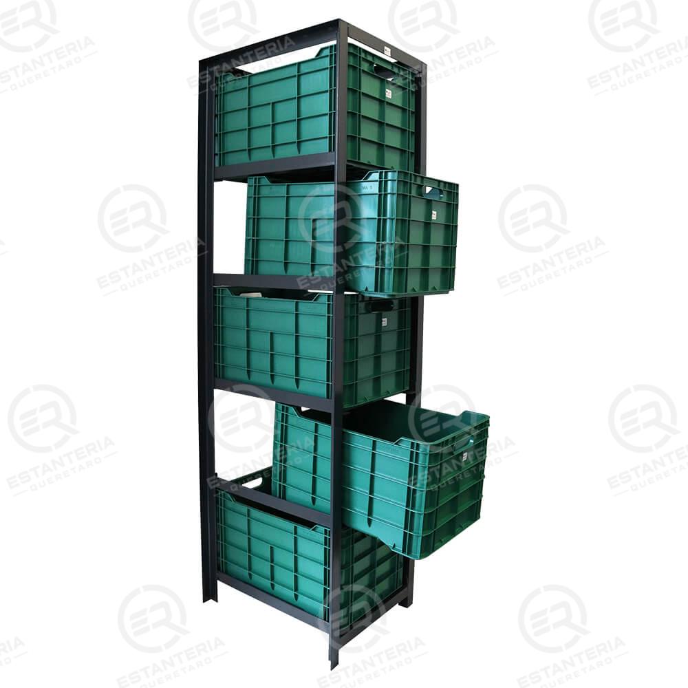 Estructura Cajonera Con 5 Contenedores Maria Cerrado Repro-Mexico-Queretaro-02
